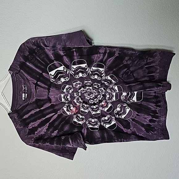 Uniqlo tie dye distressed Star Wars Storm Trooper Lightly Thrashed tee XL VSCO - Picture 1 of 7
